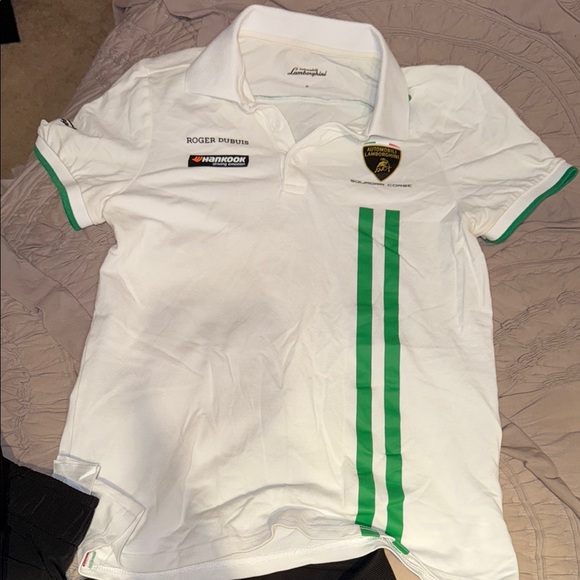 Automobili Lamborghini squadra corse Green Polo Shirt - Picture 1 of 6